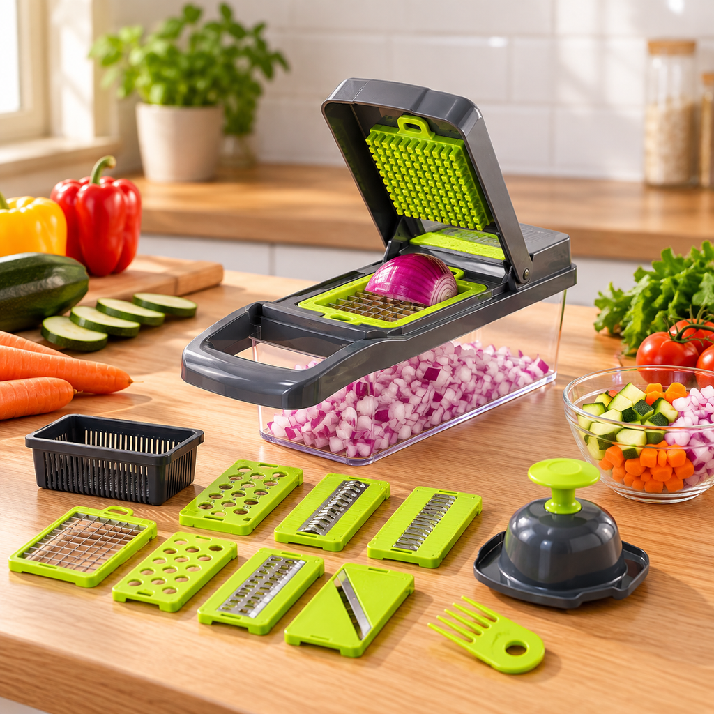 5-in-1 Vegetable Cutter – Slicer, Dicer & Grater