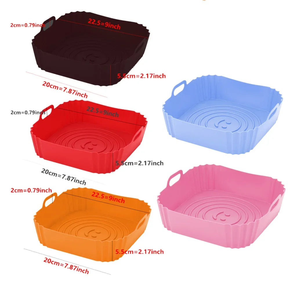 Reusable Silicone Air Fryer Liner – Non-Stick Baking Tray