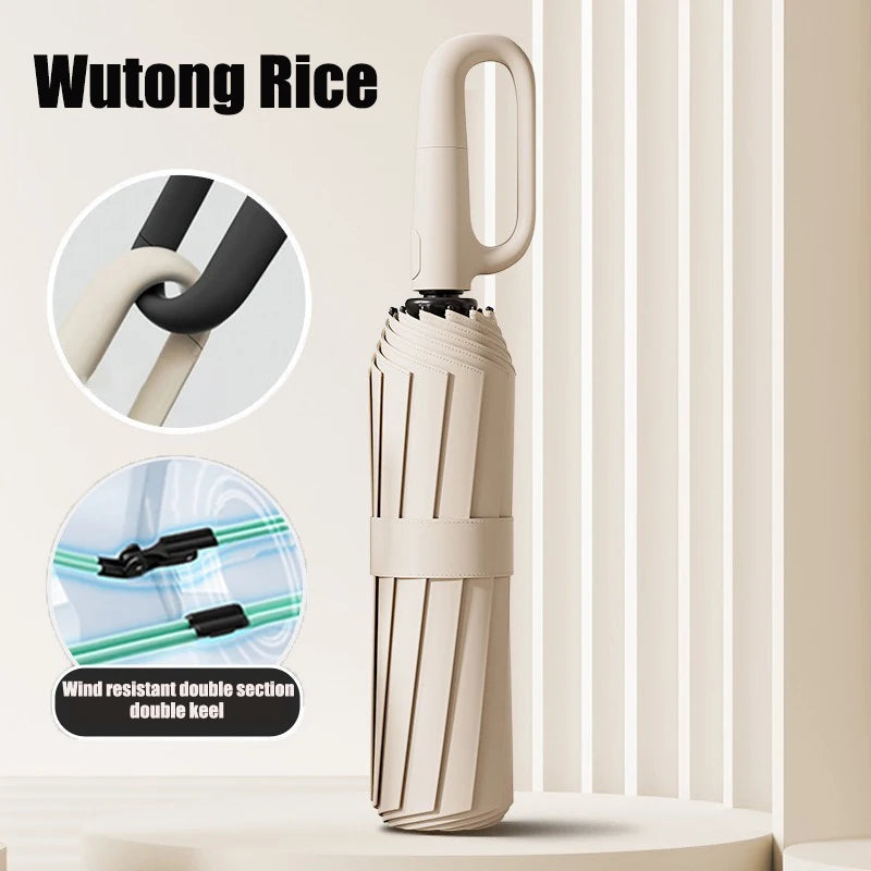 Automatic Carabiner Umbrella – Windproof Compact Design