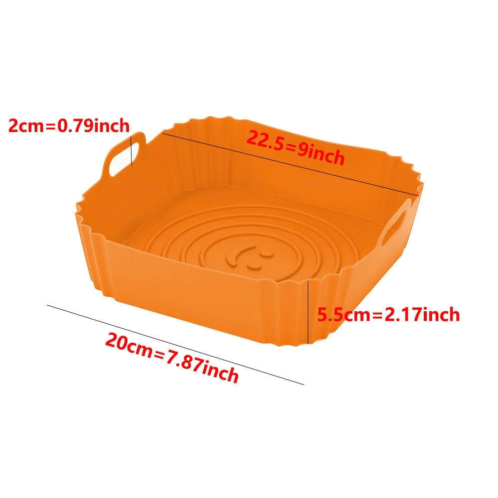Reusable Silicone Air Fryer Liner – Non-Stick Baking Tray