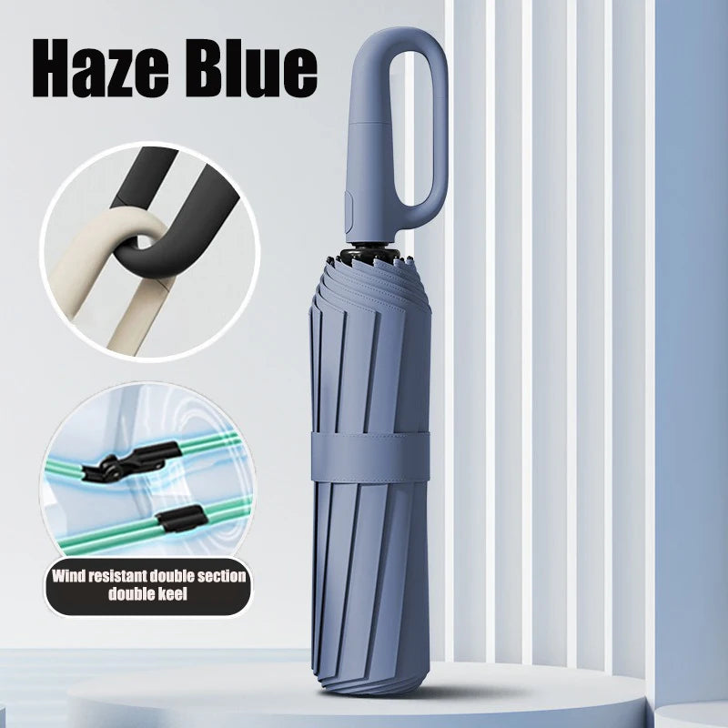 Automatic Carabiner Umbrella – Windproof Compact Design