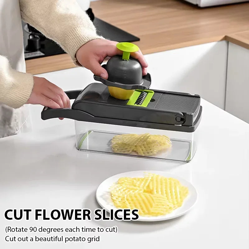 5-in-1 Vegetable Cutter – Slicer, Dicer & Grater