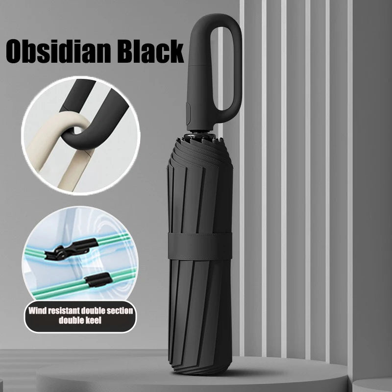 Automatic Carabiner Umbrella – Windproof Compact Design