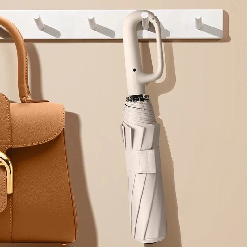 Automatic Carabiner Umbrella – Windproof Compact Design
