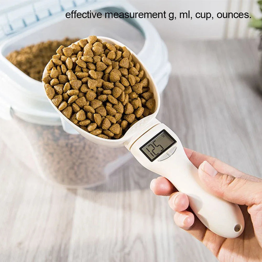 Digital Pet Food Measuring Scoop – LED Display Scale