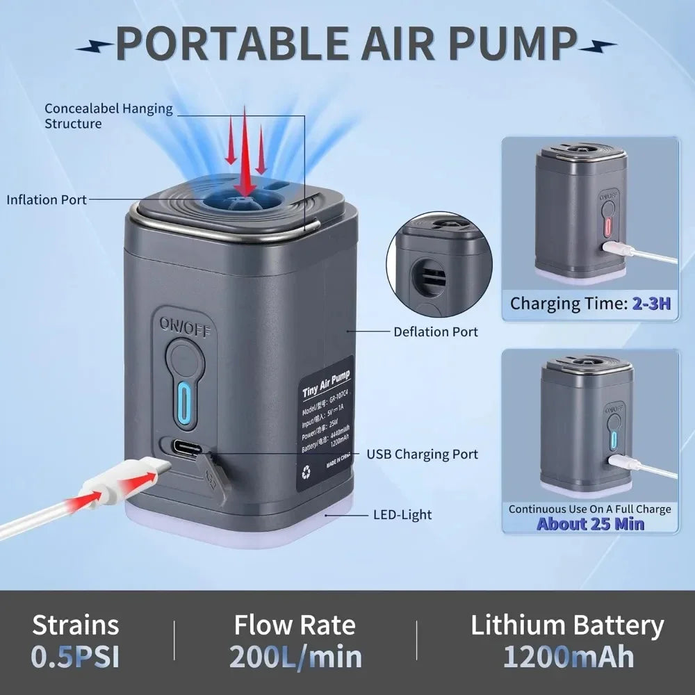 Portable Electric Vacuum Pump – USB Rechargeable