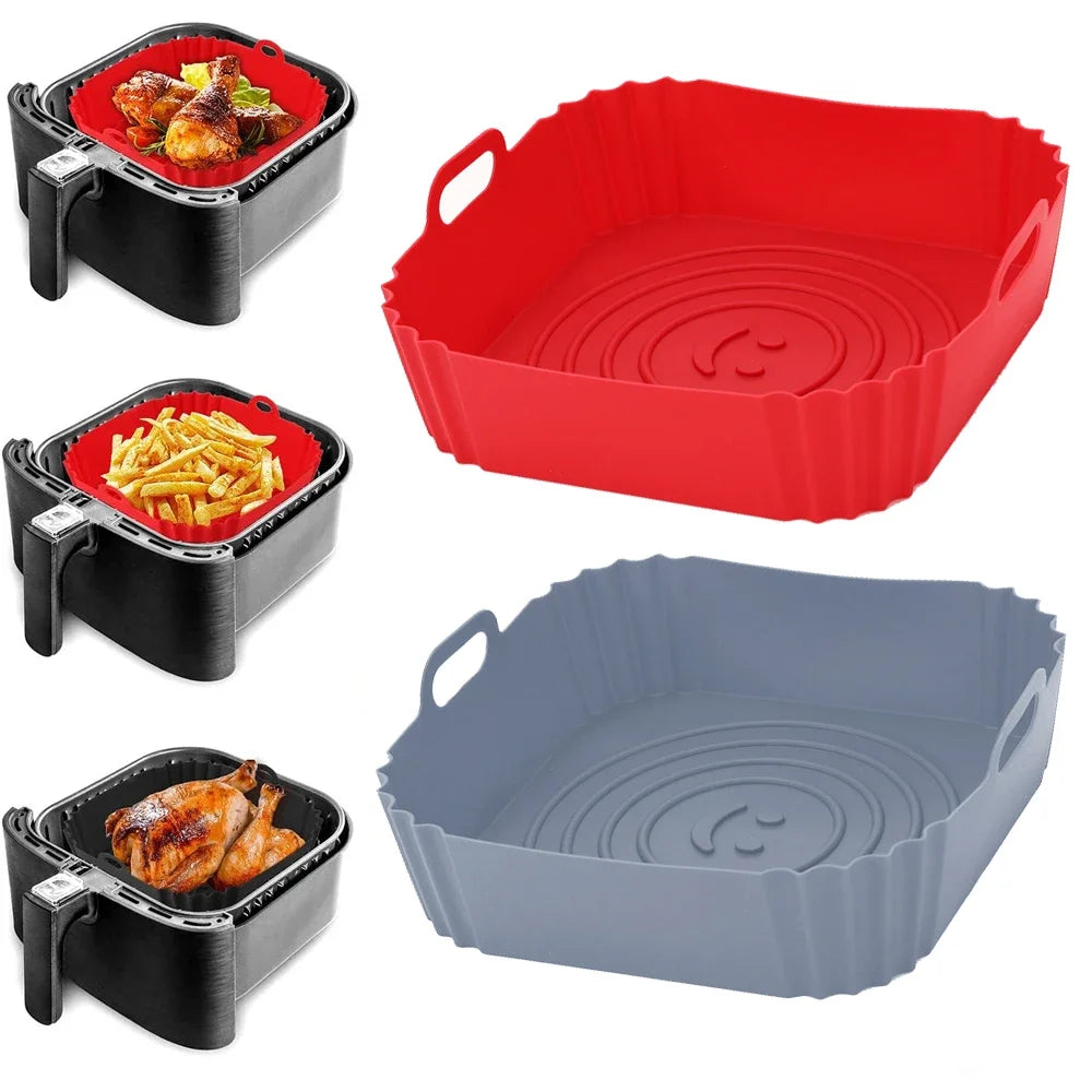 Reusable Silicone Air Fryer Liner – Non-Stick Baking Tray