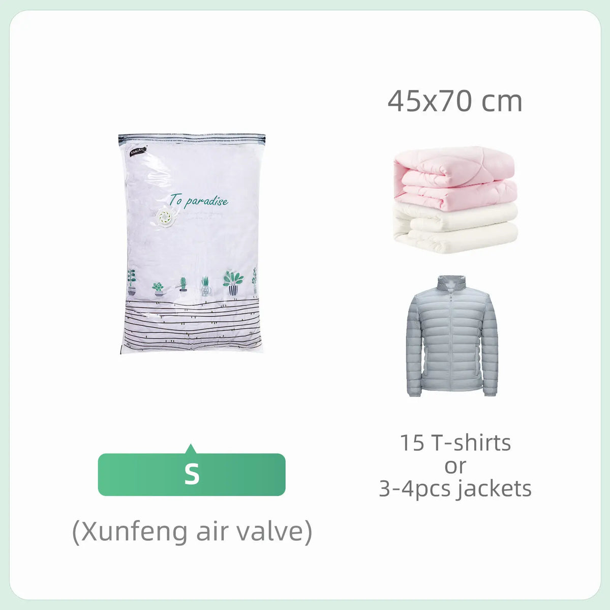 Cubic Compression Storage Bags – No Pump Required.